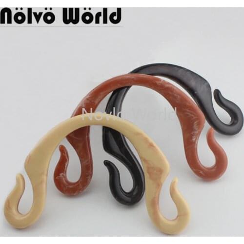2-10-20 pieces 3 colors 17*11cm resin bag handle,ladies genuine leather purse handbag tote bag handle handles