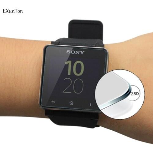 2PCS/Lot 2.5D Premium Tempered Glass For Sony Smart Watch 2 SW2 Screen Protector Watch Protective Film For Sony Smartwatch 2