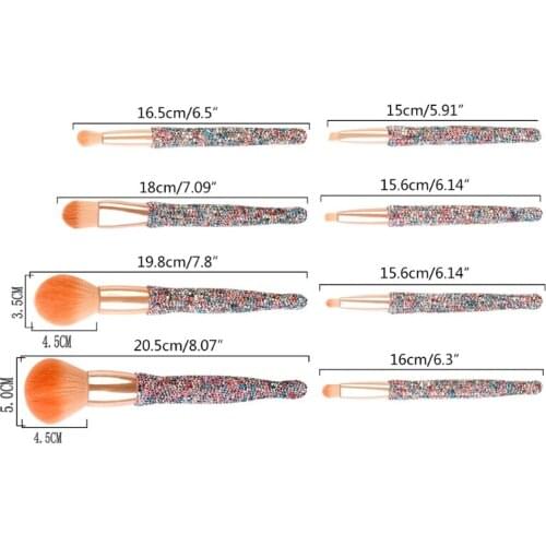 8Pcs Makeup Brushes Synthetic Foundation Powder Concealers Eye Shadows Brush Set C1FF