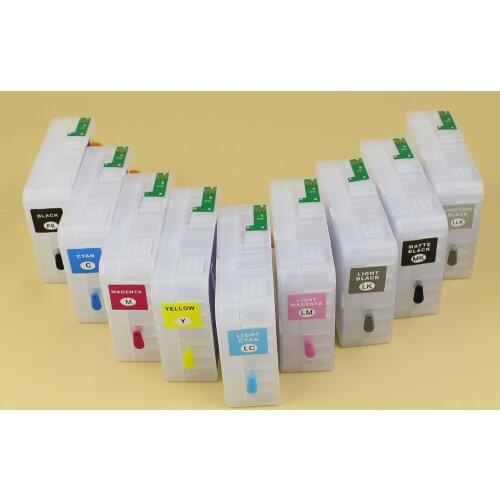 DGYCJLFP 9pcs/set refillable ink cartridge with ARC chip For Epson P800 printer