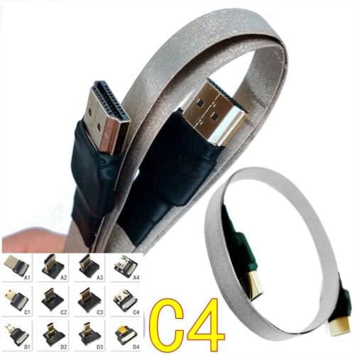 Anti-interference FPV Mini HDMI-compatible Female to HDMI Mini/Micro HDMI FPC Flat Cable Anti-static Multicopter Aerial Photogr