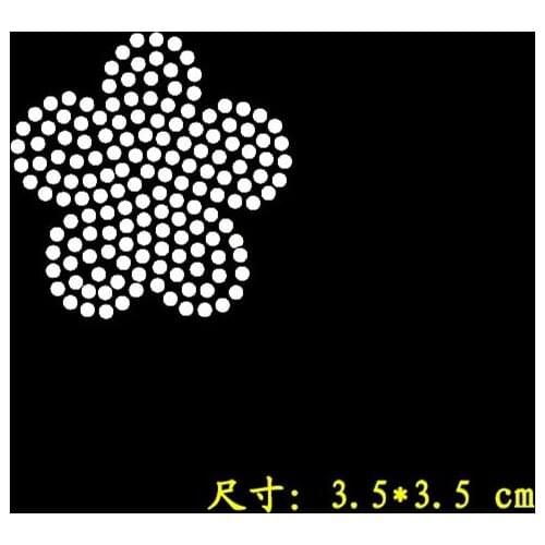 10pc/lot Little flower hot fix rhinestone transfer motifs fixing rhinestones applique iron on crystal transfers design bag