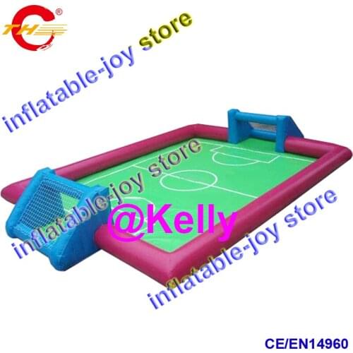Free shipping air tight inflatable soap football field for sale, big inflatable soccer field football pitch football courts