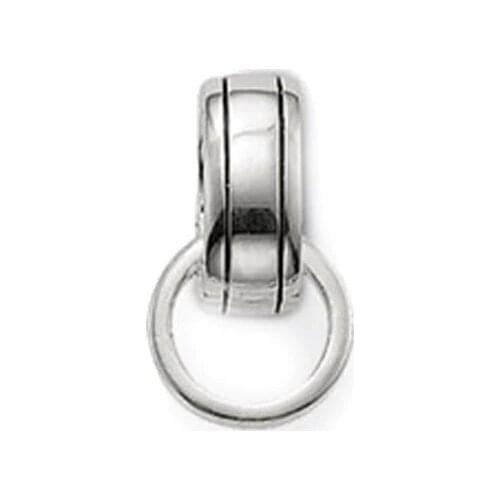 925 Sterling Silver Two Lines Connectors Carriers Fit Bracelets Necklaces Charm, Most Fashion Charm Accessories Carrier Jewelry