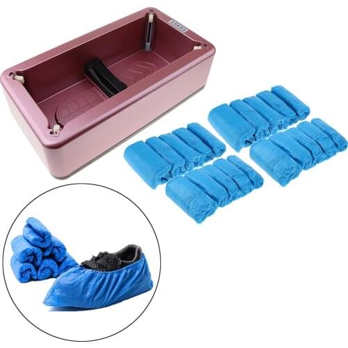 Time Saving Automatic Shoe Cover Dispenser Machine W/200x Overshoes For Lab Home