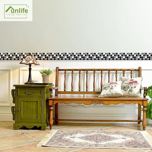 Funlife® Tile stickers Black and White Mosaic Waterproof Stone Mosaic Colorful Modern Mosaic Peel & Stick Self-Adhesive Kitchen