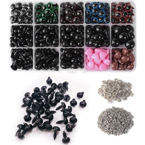 200/700/566pcs Safety Noses Crafts Plastic Various Mix Color Eyes Crafts For Teddy Bear Toys Doll Animal Making DIY Accessories