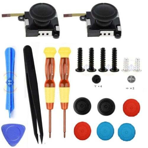 HOTHINK For Original Analog Joystick Thumb Sticks Sensor Replacements For Nintend Switch Joy Con Controller 19 pieces/set