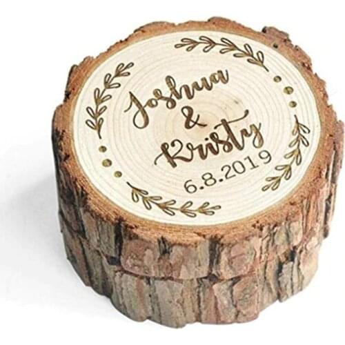 Custom Wood Wedding Ring Box Wedding Ring Bearer Personalized Rustic Wedding Ring Box Engraved Ring Holder Wedding Box