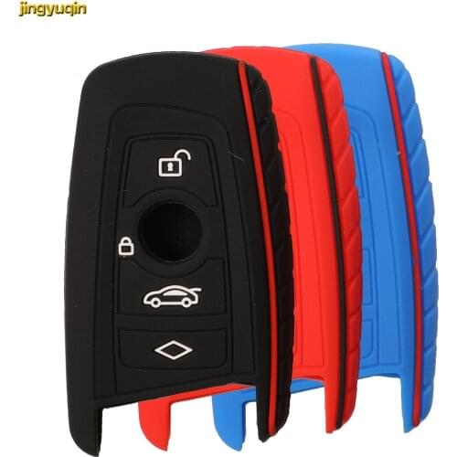 Jingyuqin 3/4B Remote Smart Silicone Car Key Cover Case Keyless For BMW 1 2 3 5 7 Series E90 F10 F20 F30 M1 M2 M3 X1 X3 X4 Z4