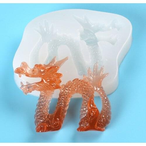 Chinese Traditional Dragon Silicone Molds Cake Fondant Chocolate Cookie Baking Dried Flower Resin Decorative DIY Hand Crafts