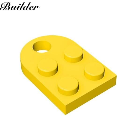 Building BlocksTechnological Part 2x2 Single-Sided Round-Edged Perforated Plate MOC Compatible Brands Bricks Children Toy 3176