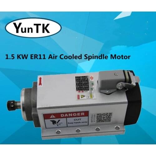 1.5KW ER11 square electric spindle, air-cooled high-speed electric spindle, engraving machine spindle motor