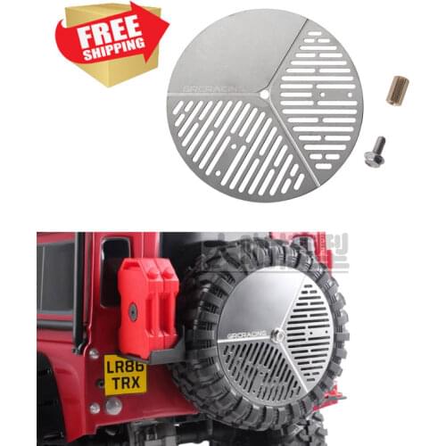 RC Parts 1/10 Stainless steel metal spare tire cover for trax TRX4 RR10 SCX10 90046 option parts