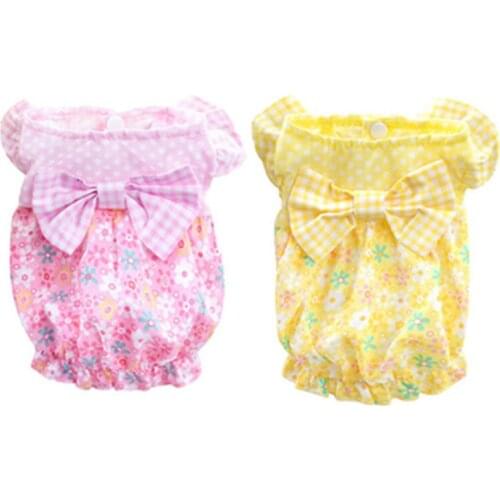 Summer Cute Floral Dog Dress Dog Clothes Cat Puppy Yorkie Clothing Yorkshire Chihuahua Poodle Pomeranian Pet Outfit