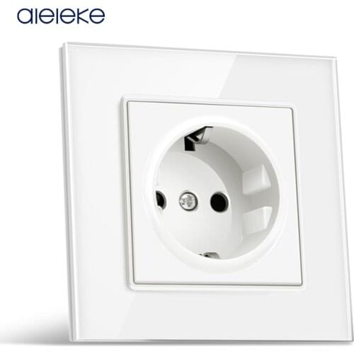 Usb wall socket and switches Glass Panel Light Bedroom Socket AC 110V-250V 16A Embedded EU Standard Outlet Electronic Modules