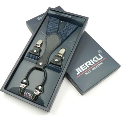 2019 new Mens suspenders 4clips braces leather suspensorio Adjustable Tirantes Belt Strap bretelles ligas3.5*115cm 10 colors