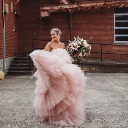 LO&LI Princess Style Tiered High Low Photoshoot Dresses Maternity Dresses For Photo Shoot Tulle Tulle Robe Dressing Gown