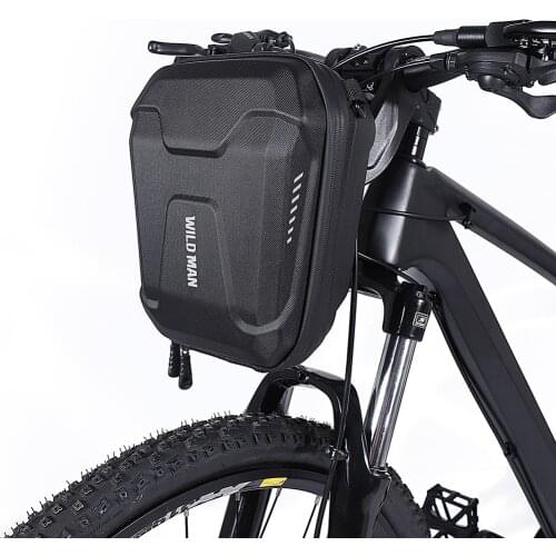 WILD MAN Shockproof Bicycle Handlebar Head Bags Multiple Sorting Comppartment Mountain MTB Road Bike Hard Shell Phone Case