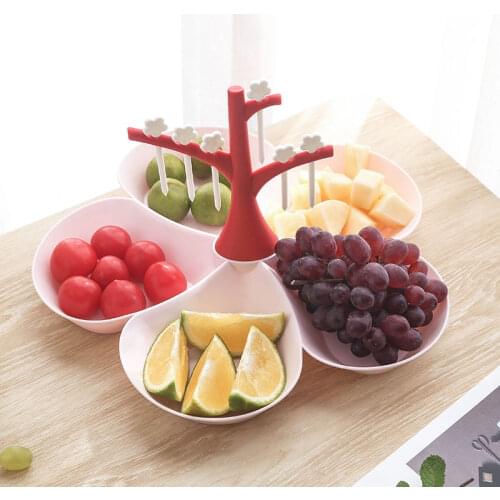 Nordic Modern Plate Fruit Snack Candy Living Room Dessert Serving Tray Plastic Cute Plate Afternoon Tea Fruteira Tableware DG50G