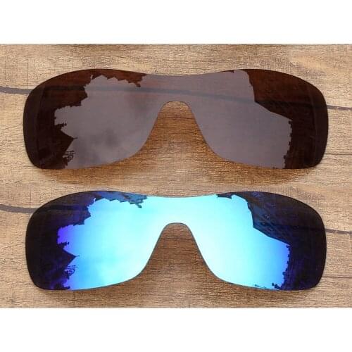 Vonxyz Two Pieces Ice Mirror & Bronze Brown Polycarbonate Replacement Lenses for-Oakley Antix Frame