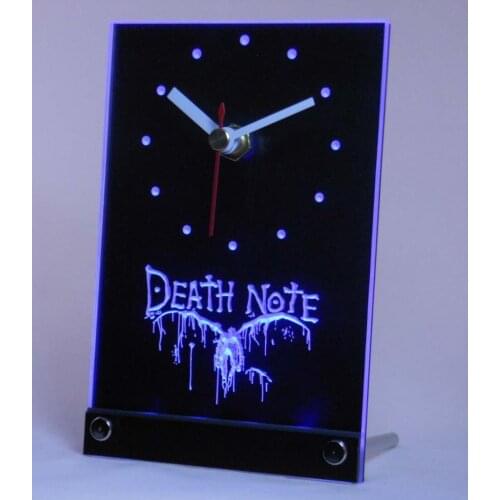 Tnc0227 Death Note Notebook Cosplay Table Desk 3D LED Clock