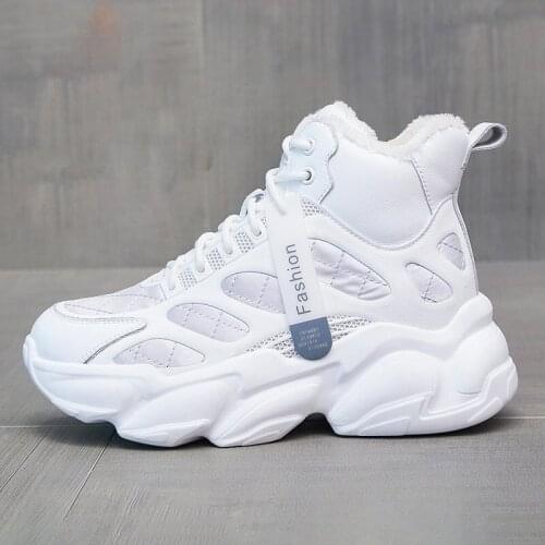 Wnter Warm Tactical Boots For Women Soft Plush High Top Hiking Shoes Outdoor Casual Sports Women Sneakers Retro Platform Shoes