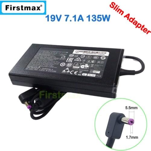 Slim 19V 7.1A AC power adapter laptop charger for Acer Aspire 7 A715-71 A717-71 A715-71G A715-72G A717-71G A717-72G VX5-591