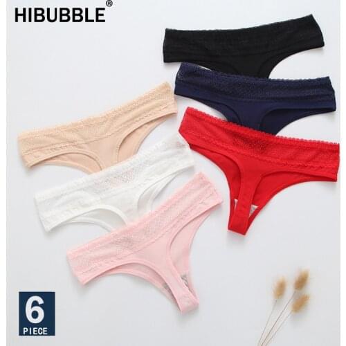 6pcs Mix Cotton String Panties Sexy Briefs Seamless Thongs Underwear Women Panties for Girls Ladies Panty G String Tangas New
