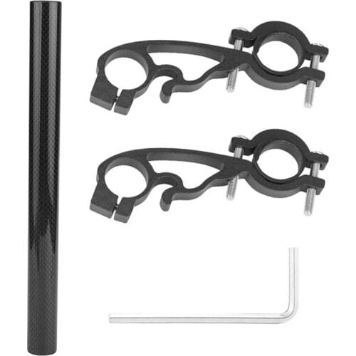 Bike Handlebar Extender Aluminum Alloy Double Handlebar Extension Bracket for Bicycle Speedometer Headlight Phone