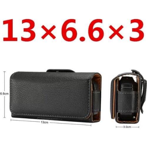 Premium Universal Black Holster Leather Case Cover Belt Clip For Nokia 3310 for ZTE L660 ITEL Muzik 110 IT2192 Magic 1 2 Bag