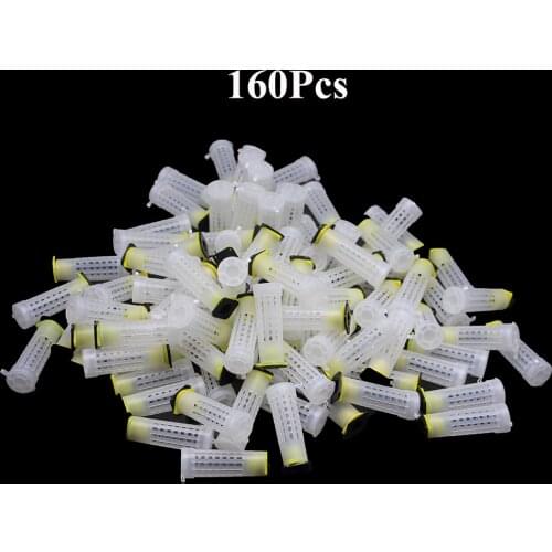 160PCS Beekeeping Queen Cage Rearing Cover Catcher King Plastic Cells Box Cages Bees Tools Equipement Protection Supplies New