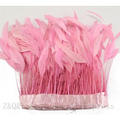 2-10 yards of natural 15-20CM (6-5 inches) tear tail hair dyed pink to make cloth edges DIY decoration craft jewelry feather