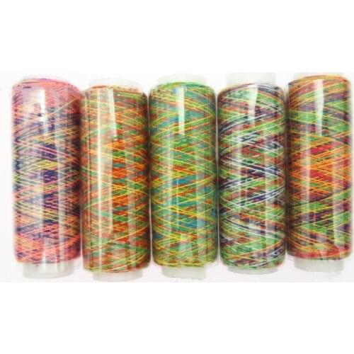 5pcs/lot Rainbow Color Sewing Thread Hand Quilting Embroidery Sewing Thread Needlework Fiber Yarn Tool Hand Sewing Accessories