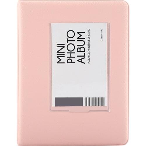 64 Pockets 3 Inch Mini Polaroid Photo Album For Fujifilm7s/8/25/50s/90 Picture Case Pink