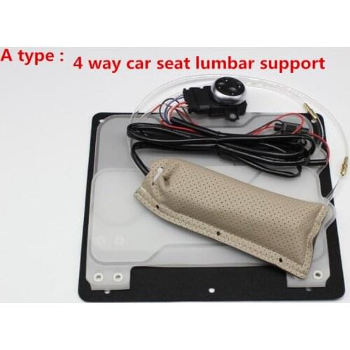 Automobiles Interior 4 way car seat lumbar support and optional pneumatic airbag Seat massage w 4 air bag accessories styling
