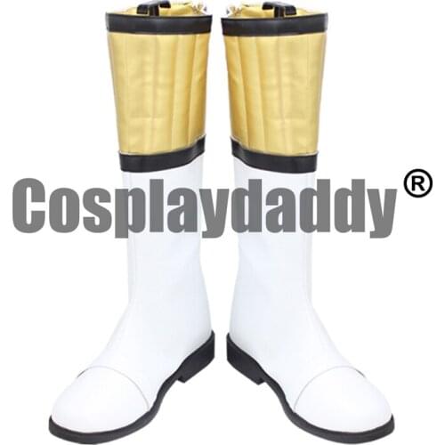 White Ranger Dr. Thomas Tommy Oliver Cosplay Shoes Boots X002