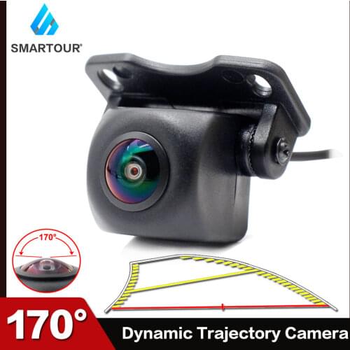 Smartour HD 1080P Fisheye Lens Car Reverse Backup Rear View Camera Dynamic Trajectory Parking Line Vehicle Parking track Camera