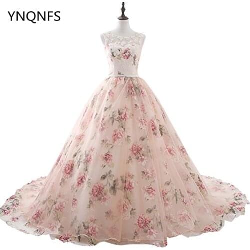 2018 A Line Long Evening Dresses O Neck Chiffon Lace Sleeveless Free Shipping