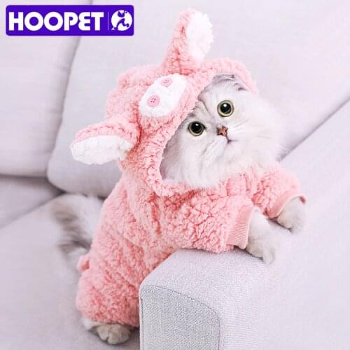 HOOPET Cat Dog Clothes Fleece Puppy Chihuahua Clothing Winter Coat Costume For Small Medium Dogs Cats