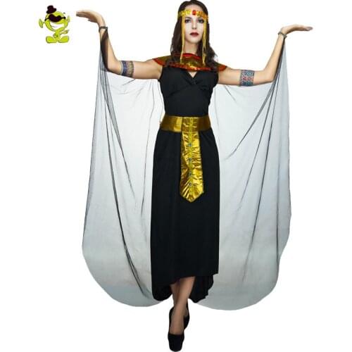 Ancient Egyptian Queen Costumes Pharaoh Empress Cleopatra Queen Priest Halloween Cosplay Clothing for Womens Fancy Dress