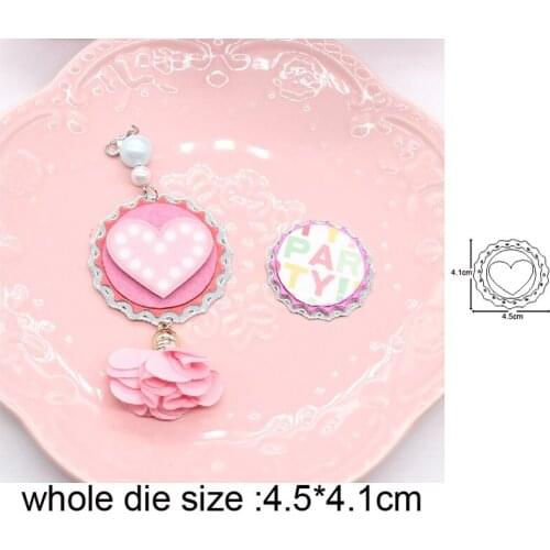 Metal Cutting Dies Heart Lace Circle Frame dies cuts DIY Scrapbooking dies Photo Craft dies Handmade Card Punch Art Cutter Dies