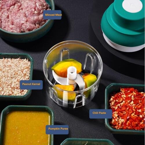Mini Electric Garlic Masher Manual Pressing Garlic Ginger Minced Pork Peanut Pumpkin Puree Chili Paste Kitchen Creative Tools