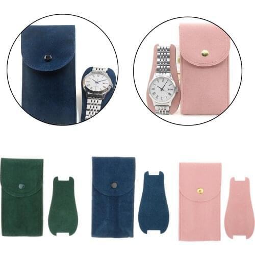 Multifunction Portable Leather Watch Organizer Watch Storage Bag Nubuck Watchband Holder Watch Travel Case Pouch for Watches
