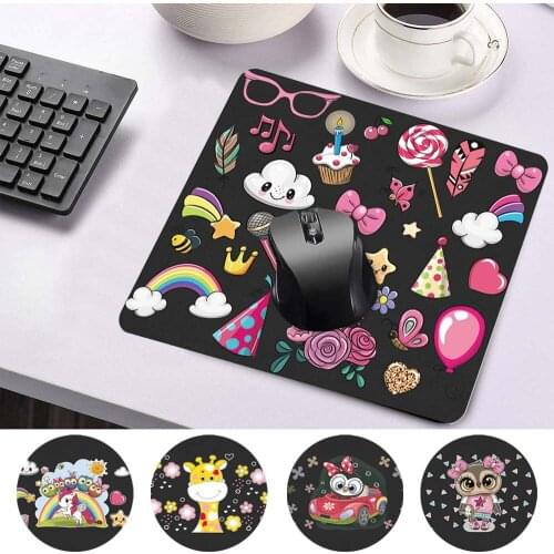 Antifouling Fashion Mini Mouse Pad Smooth Waterproof PU Leather Durable Mouse-pad Cute EVA Pattern Portable Game Mouse Mat