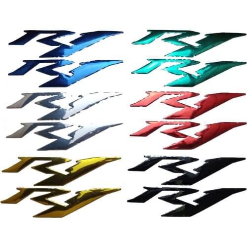 Motorcycle 3D Emblem Badge Decal Tank Wheel R1 Sticker Soft Reflective Decal For Yamaha YZF-R1 YZFR1 YZF R1