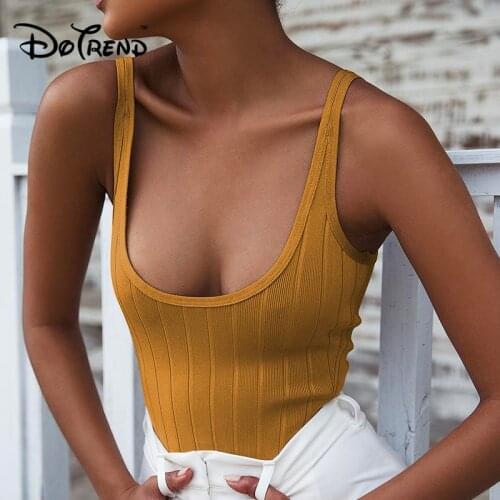 2019 New Knitted Sexy Bodysuits Women Black Sleeveless Summer Slim Rompers Womens Jumpsuit Basic Playsuit Womens