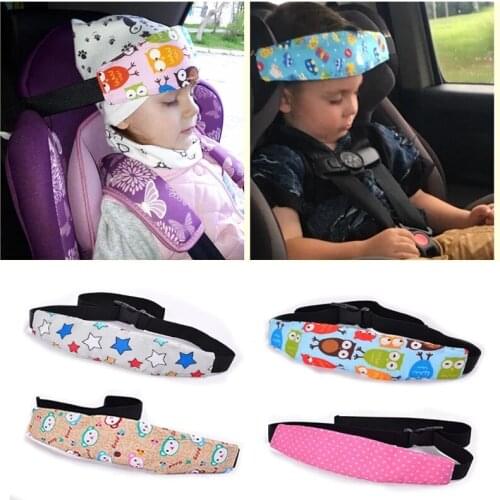 Car child safety seat to assist infant sleep headband to prevent collision headband