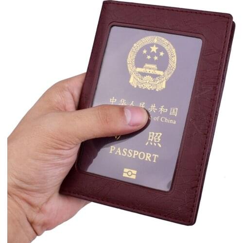 Women Slim PU Soft Leather Passport Cover Russian Travel Document Accessories Passport Holder Case With Credit Card Slot