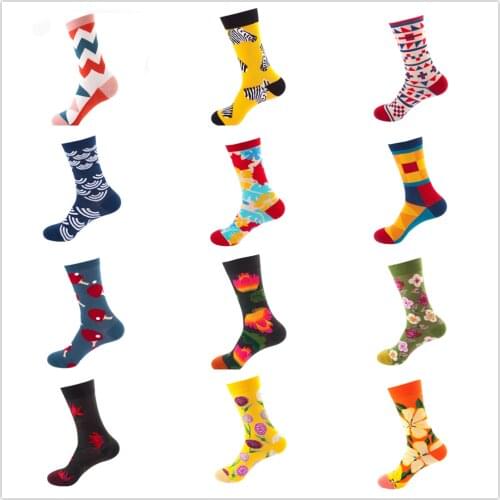 Wholesale 5Pair/Lot Fashion Women and Men Socks Spring Autumn Winter Cotton Socks Funny Happy Socks Drop shipping